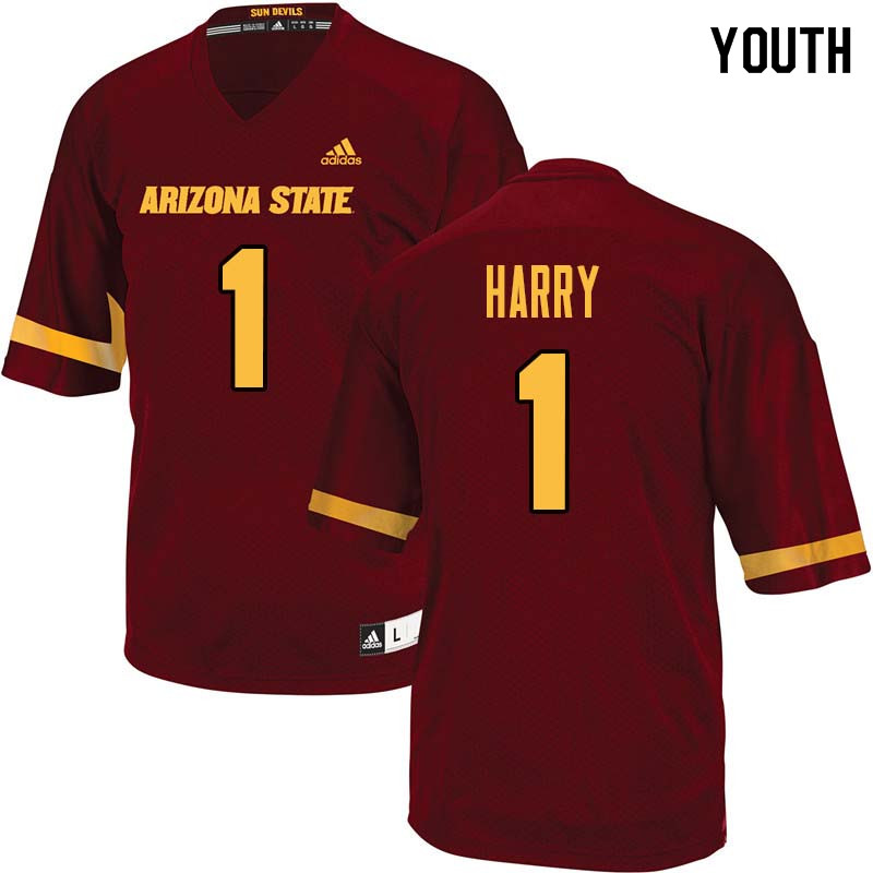 Youth #1 N'Keal Harry Arizona State Sun Devils College Football Jerseys Sale-Maroon - Click Image to Close